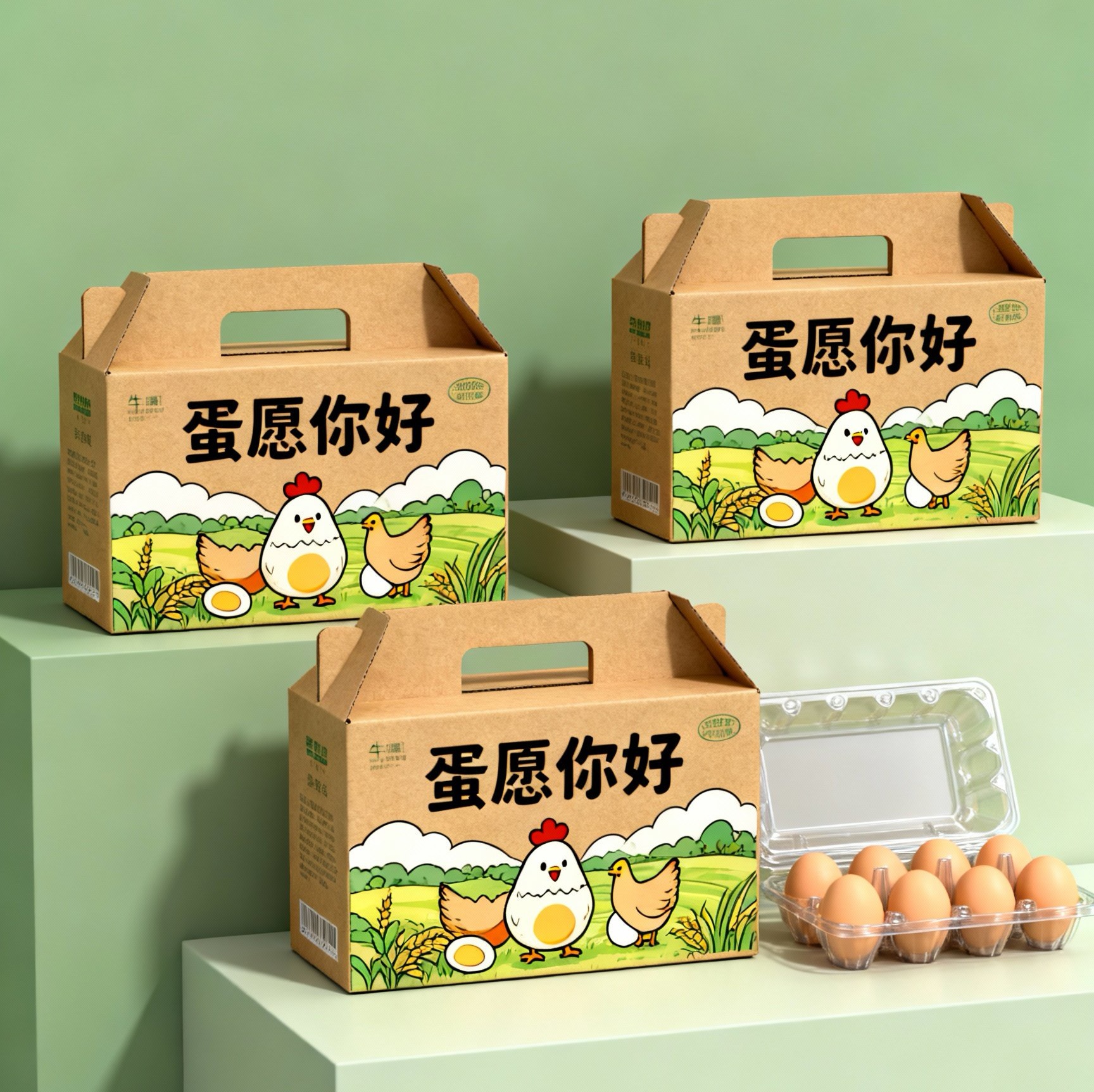 鸡蛋包装盒20枚30枚60枚100枚礼品盒土鸡蛋盒子自提包装空盒定制