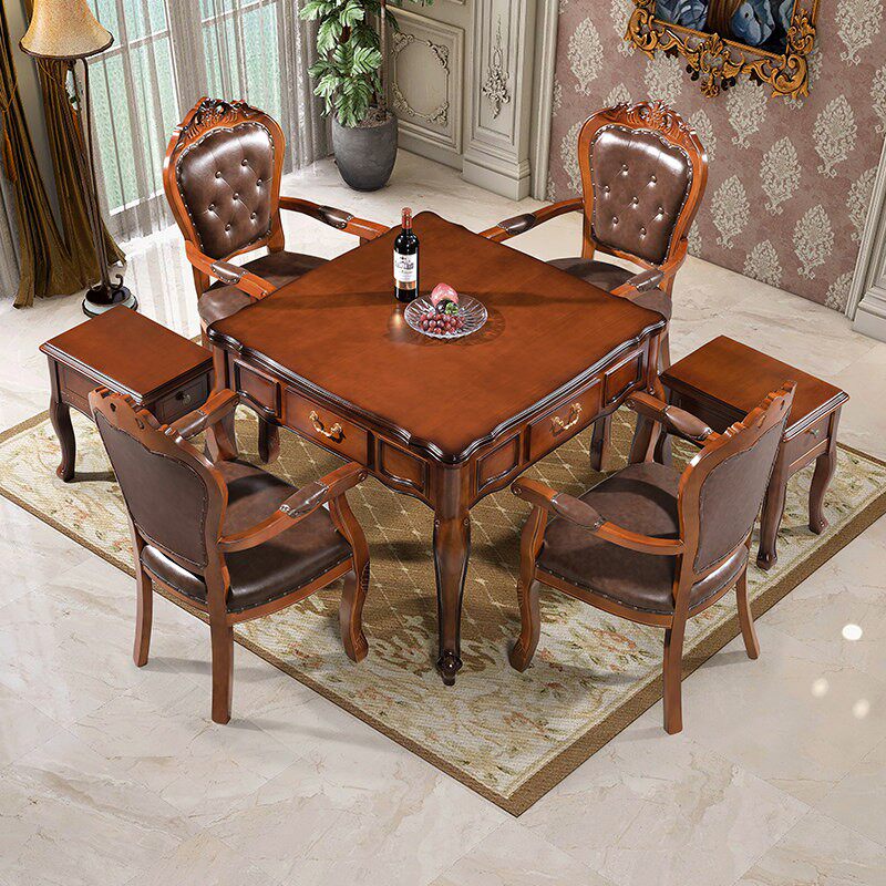 新品欧式实木麻将机全自动家用静音麻将桌两用餐桌饭桌一体电动桌