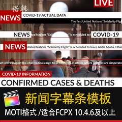 FCPX新闻滚动字幕条标题模板播报视频m1插件素材模版finalcutpro