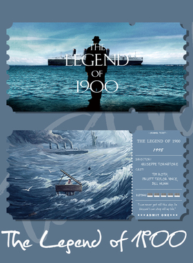 海上钢琴师电影票根卡片装饰礼物纪念周边手帐自制书签周边经典