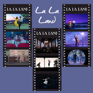 爱乐之城胶片电影卡片装饰书签纸礼物纪念周边半透明装饰手帐贴纸