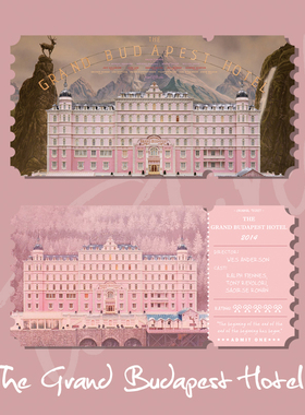 布达佩斯大饭店电影票根卡片装饰礼物纪念周边手帐自制书签周边