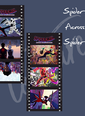 蜘蛛侠纵横宇宙胶片卡片装饰书签纸礼物纪念周边半透明手帐贴纸