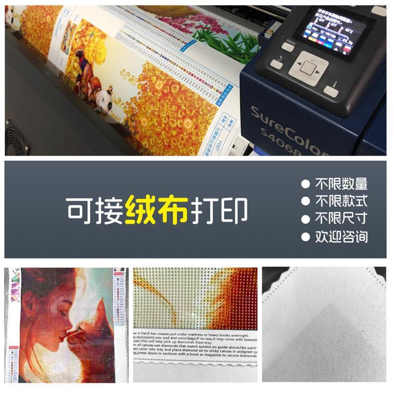 亚马逊爆款5d钻石画满钻风景人物方钻小动物卡通手工DIY钻石贴画图片