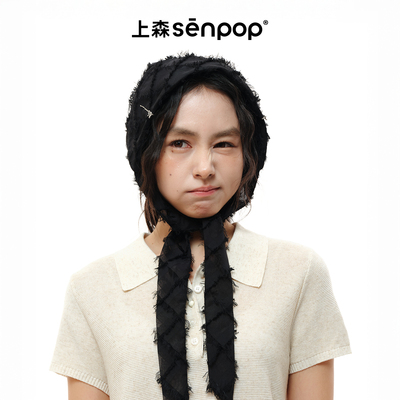 上森senpop包头帽褶皱渔夫帽