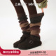 上森渐变羊毛袜套堆堆小腿袜套秋冬款 长筒袜复古针织袜套搭勃肯鞋