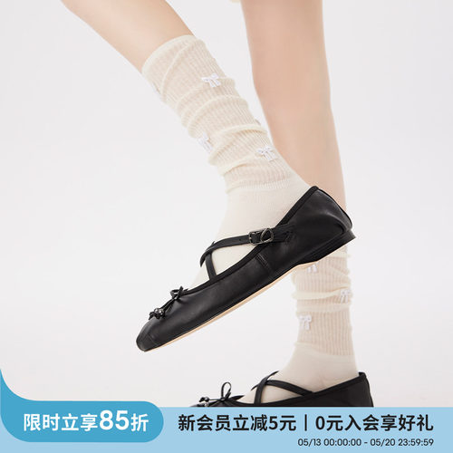 白色蝴蝶结袜子女夏季薄
