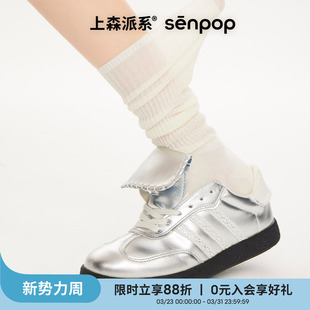 上森芭蕾袜白色袜子堆堆袜春秋款 miu系女小腿袜中筒袜长筒袜棉袜