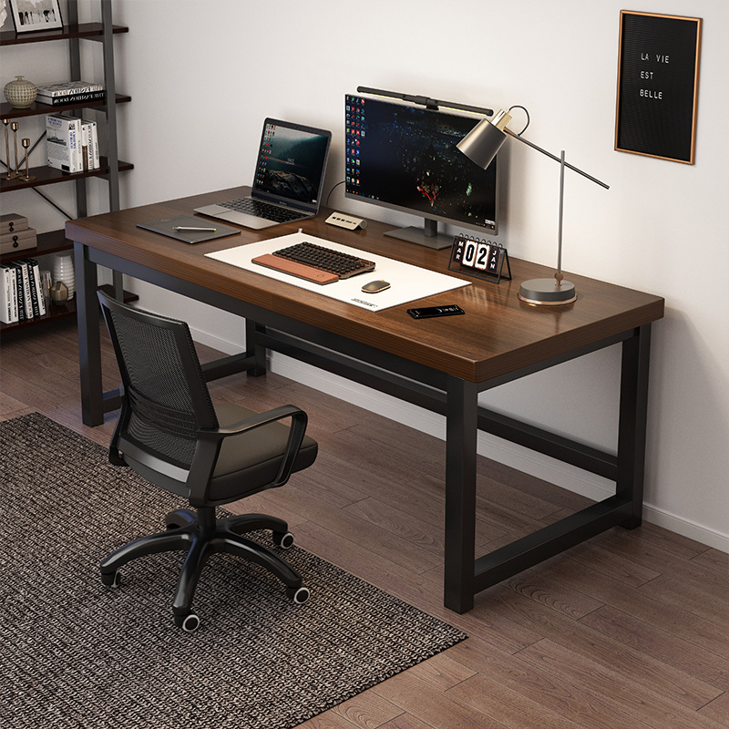 实木电竞长桌办公家用书桌