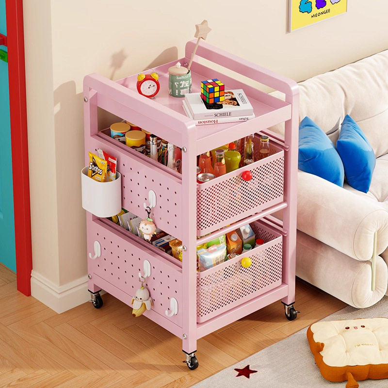 书包置物架落地移动桌下书本放书包小推车收纳桌边书架带轮,收纳整理,书桌收纳置物架,淘宝优惠券,粉丝福利购,淘宝优惠卷