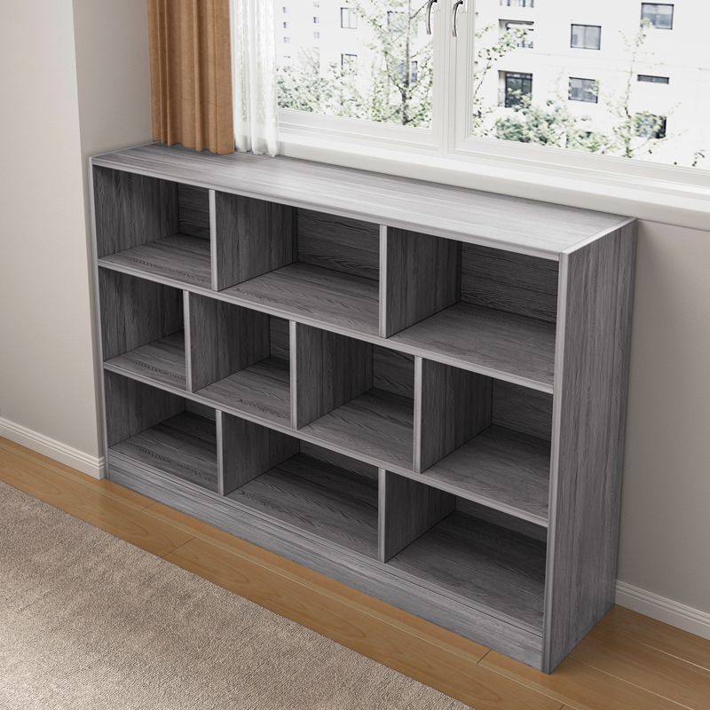 家用落地收纳柜一体书架