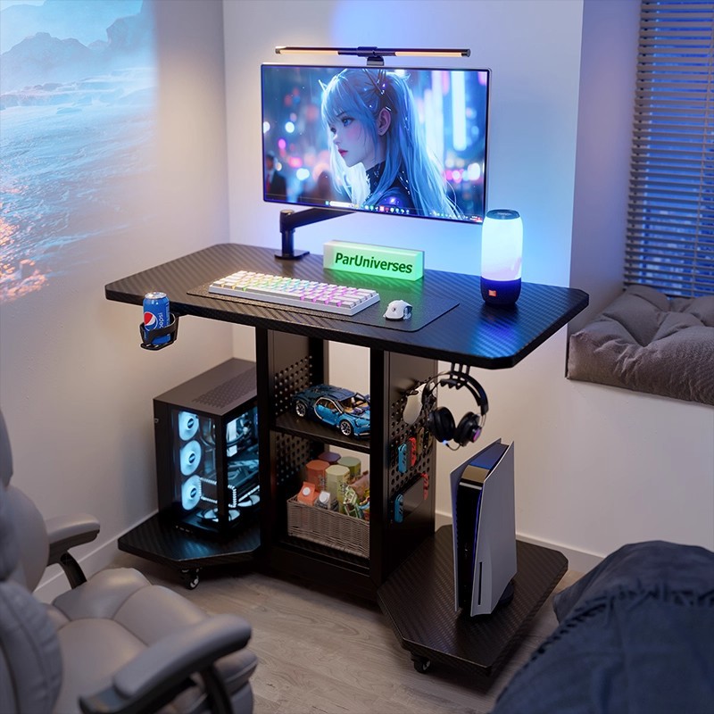 实木电竞桌家用小型电脑桌