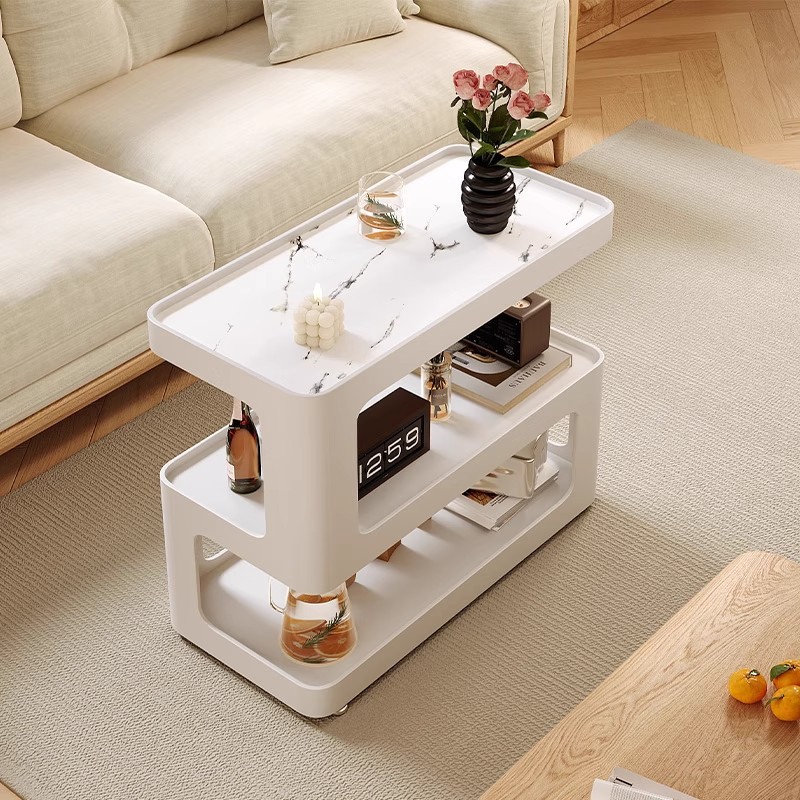 轻奢铁艺可移动边几小推车