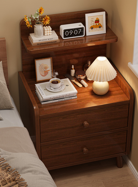 严选床头柜小型简易出租房用床边小柜子储物柜家用卧室床头置物架