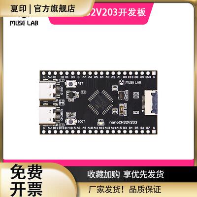 CH32V203开发板小系统板核心板RISC-V开源双TYPE-C USB接口