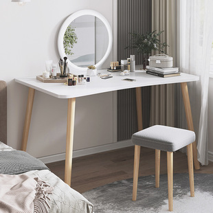 梳妆台小桌子卧室现代简约小户型简易化妆台电脑桌一体新款化妆桌