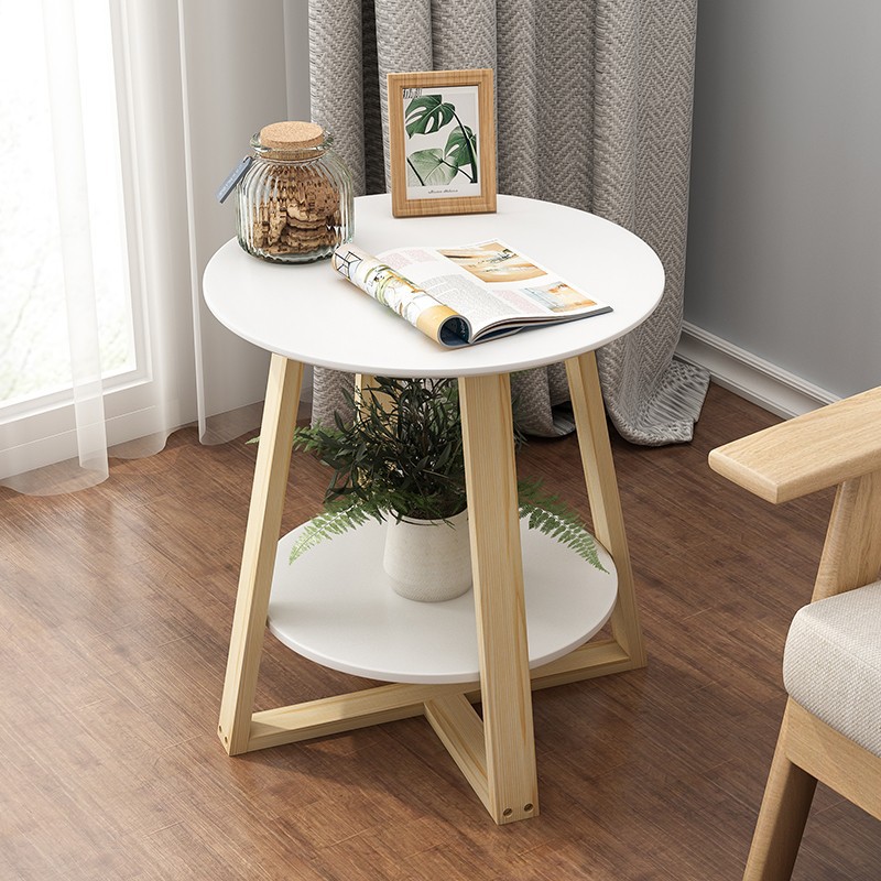 北欧家用茶几客厅阳台沙发角几边桌简约创意圆桌子现代小户型