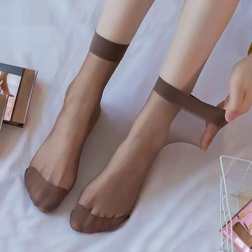 15双丝袜女水晶丝短丝袜2024超薄防勾短袜耐磨隐形透明夏季短筒袜