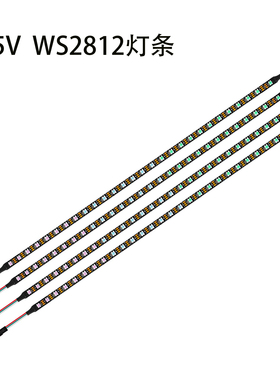 5V流水灯条5050RGB七彩变色灯带10mm宽LED灯带2812室内装饰氛围灯
