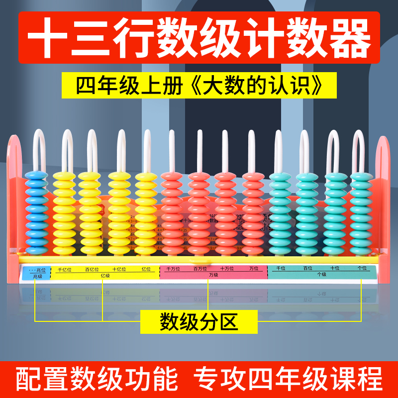 十三行计数器小学四年级上册小学生专用行数亿级大数认识数学教具