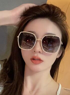 墨镜女2023年新款潮夏季防晒防紫外线大脸显瘦近视太阳眼镜高级感