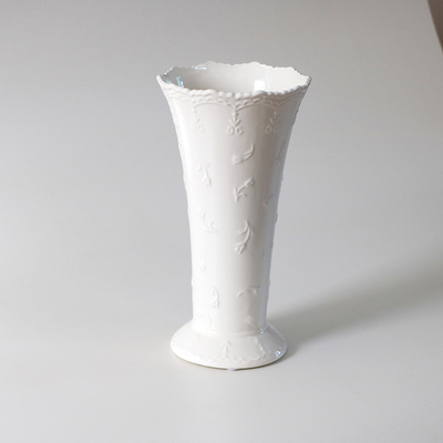 高度平替】中古陶瓷郁金香花瓶温润浮雕插花芍药水培绿植