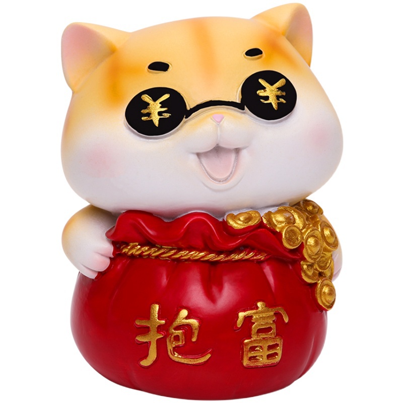 国潮喵福气盲盒可爱卡通招财猫咪少女心手办创意摆件