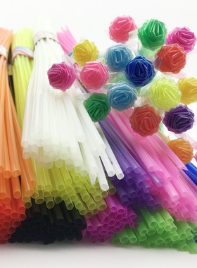 Pipe plastic straw opacity rainbow canVdy wishing bottle ni