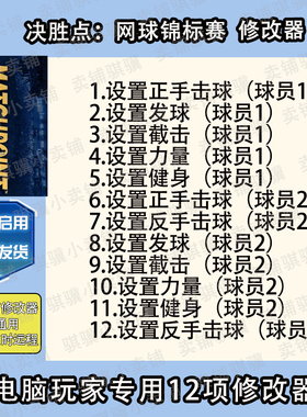 决胜点网球锦标赛修改器Matchpoint - Tennis Champ辅助科技单机