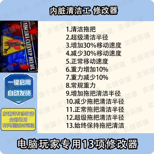 内脏清洁工修改器Viscera Cleanup Detail辅助内脏清洁工科技单机