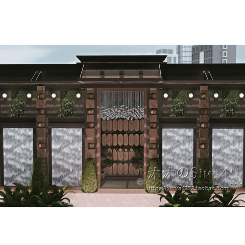 模拟人生4CC房屋mod|NOBU|可经营寿司餐厅一套带家具|30x20|#536