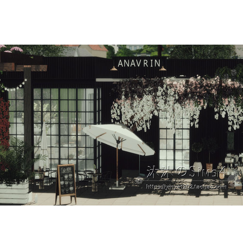 模拟人生4CC房屋mod|Anavrin|可经营餐厅一套带家具|50x40|#151