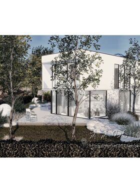 模拟人生4CC房屋mod|白色极简别墅|2卧3卫|住宅带家具|40x30|#354