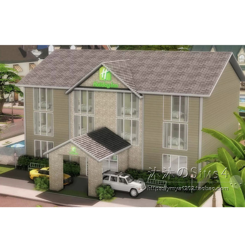 模拟人生4CC房屋mod|Holiday Inn|16卧16卫|酒店带家具40x30|#377