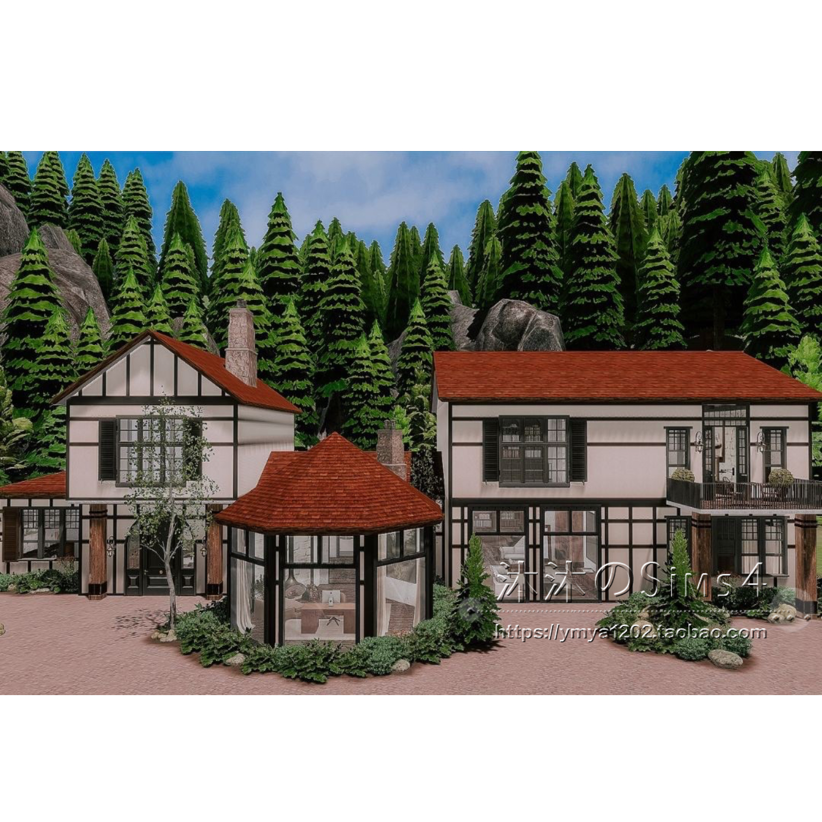 模拟人生4CC房屋mod|AlteEiche|3卧2卫|住宅一套带家具40x30|#568