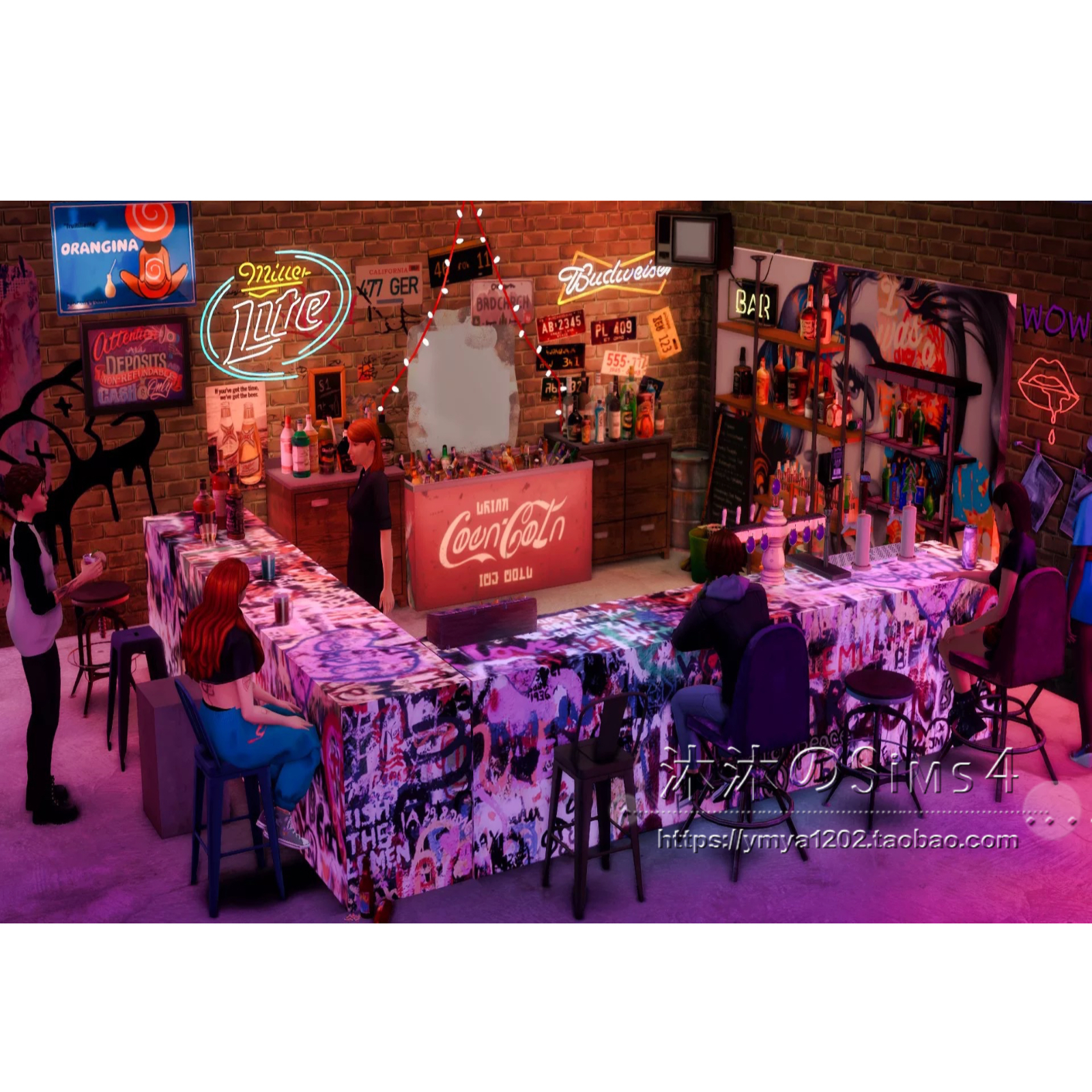 模拟人生4CC房屋mod|滑板公园|地下酒吧一套带豪华家具|40x30|#85