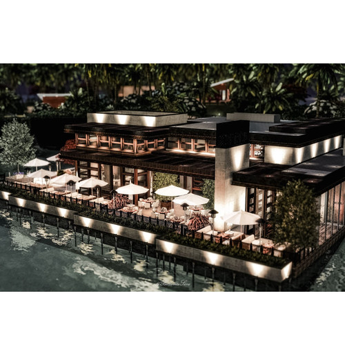 模拟人生4CC房屋mod|Nobu海岸餐厅|索拉尼酒廊带家具|50x50|#540