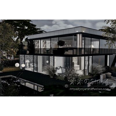 模拟人生4CC房屋mod|ModernAriston|2卧2卫|住宅带家具40x30|#333