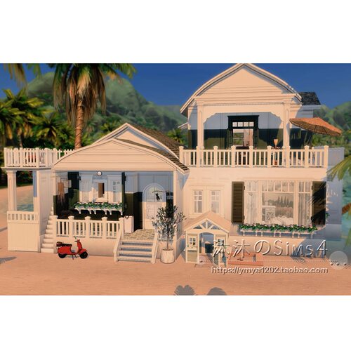 模拟人生4CC房屋mod|Summerland|2卧1卫|住宅带家具|30x30|#420