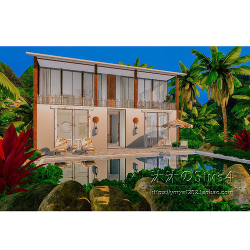 模拟人生4CC房屋mod|Holiday|2卧3卫|住宅一套带家具|30x20|#468