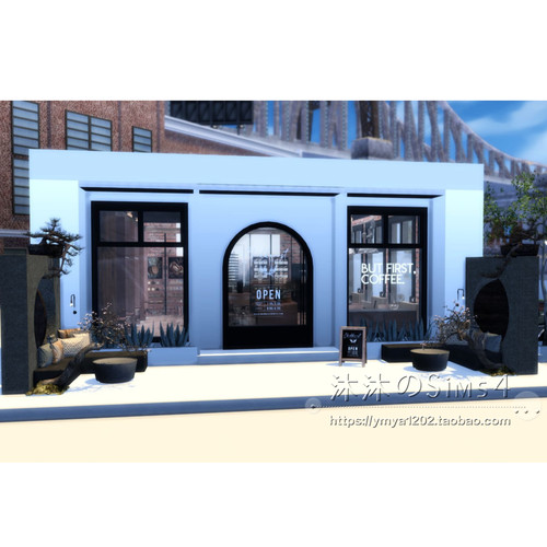 模拟人生4CC房屋mod|Cheddarost Café|咖啡厅带家具|30x30| #336