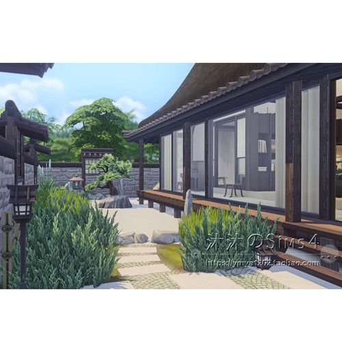模拟人生4CC房屋mod|茅草屋|1卧1卫|住宅一套带家具|30x20|#268