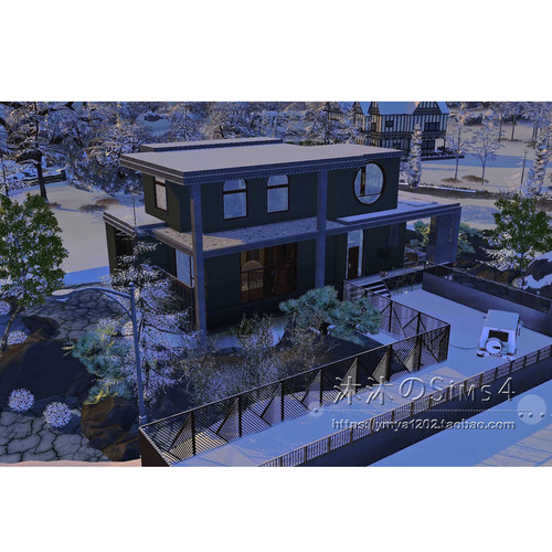 模拟人生4CC房屋mod|Mimic|1卧1卫|住宅一套带豪华家具|40x30|#61