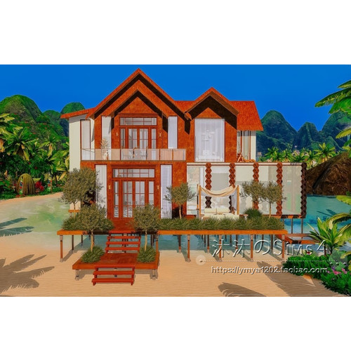 模拟人生4CC房屋mod|Blanco|3卧4卫|索拉尼住宅带家具|30x30|#610