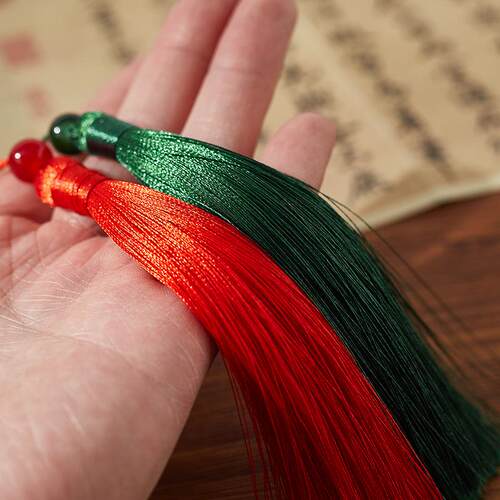 12cm圆珠流苏穗子吊坠冰丝高品质