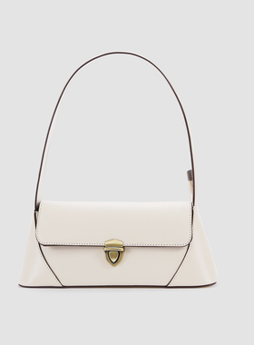 柏雅图头层牛皮女包新款腋下包百搭法棍包复古手提单肩包B630015