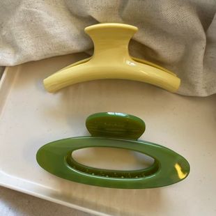 复古弧形高级感抓夹女2025新款 发夹后脑勺盘发鲨鱼夹大号发夹头饰