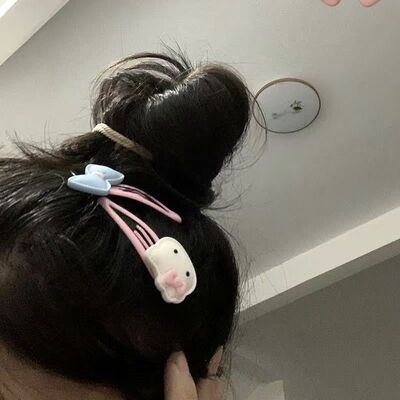 日系kitty蝴蝶结手作可爱bb夹刘海侧边夹女发夹学生少女心夹子