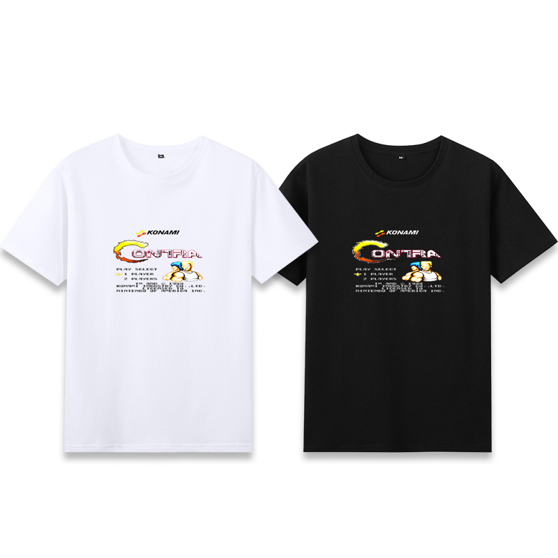 任天FC红白机NDS小霸王经典怀旧童年记忆魂斗罗T恤短袖男女夏季