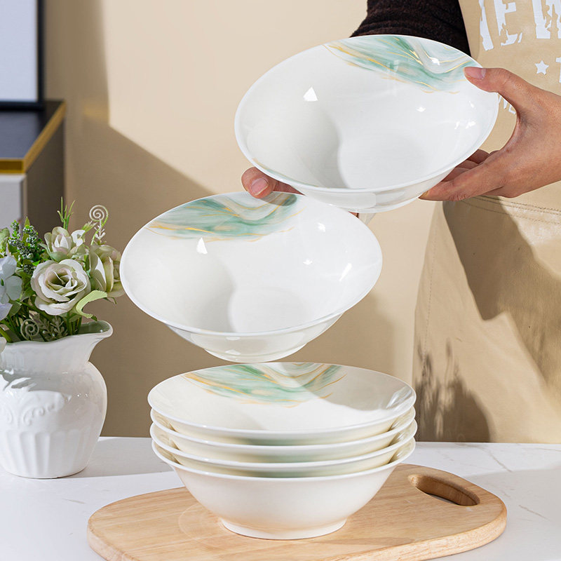 陶瓷餐具斗碗陶瓷斗笠餐具面碗家用饭碗碗面面馆菜碗专用汤碗早餐